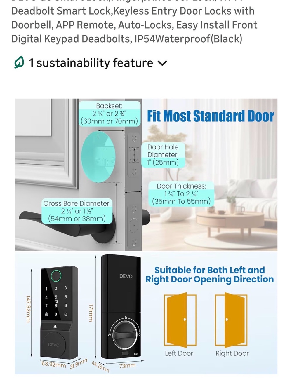 WiFi Smart Lock - Intelligent Security Lock - Picture 6 of 7